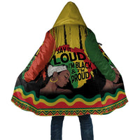 Black History Dreadlocks Map Cloak Say It Loud I’m Black and I’m Proud - Wonder Print Shop