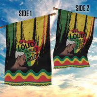 Black History Dreadlocks Map Garden Flag Say It Loud I’m Black and I’m Proud - Wonder Print Shop