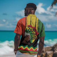 Black History Dreadlocks Map Hawaiian Shirt Say It Loud Im Black and Im Proud LT19