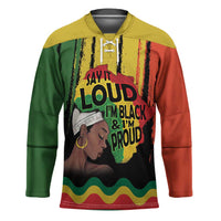 Black History Dreadlocks Map Hockey Jersey Say It Loud I’m Black and I’m Proud - Wonder Print Shop