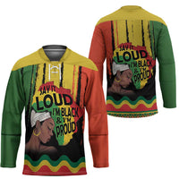 Black History Dreadlocks Map Hockey Jersey Say It Loud I’m Black and I’m Proud - Wonder Print Shop