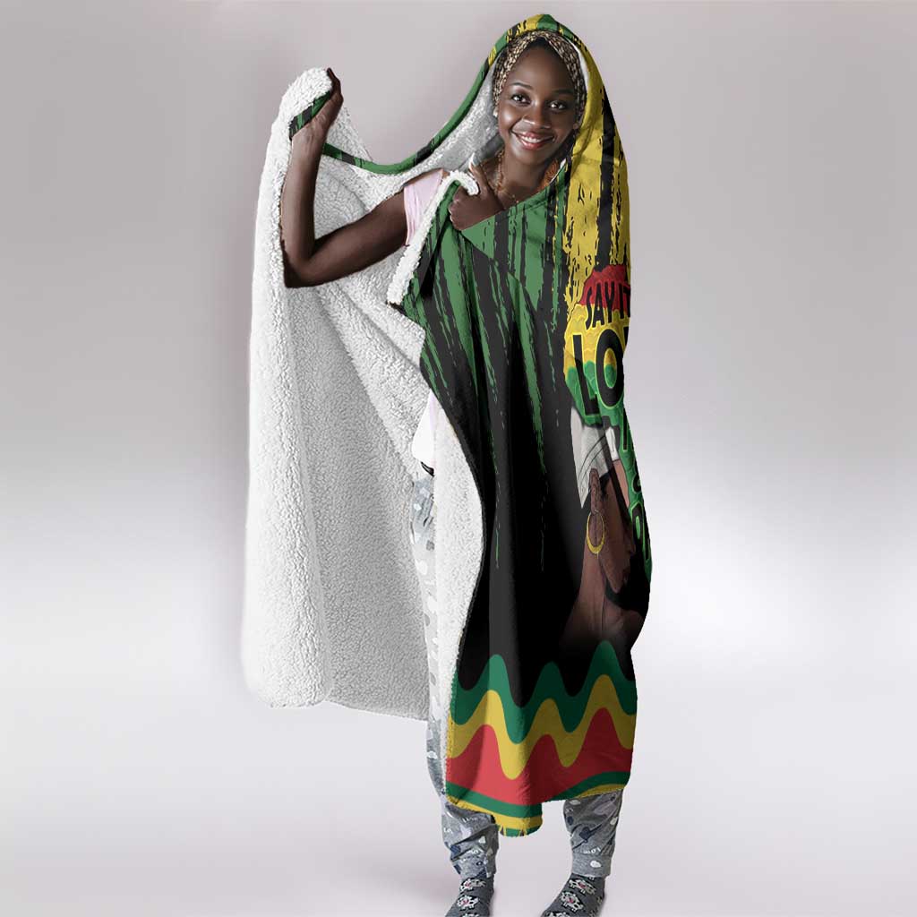 Black History Dreadlocks Map Hooded Blanket Say It Loud I’m Black and I’m Proud - Wonder Print Shop