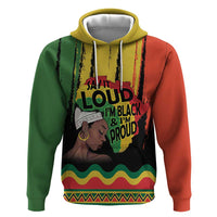 Black History Dreadlocks Map Hoodie Say It Loud I’m Black and I’m Proud - Wonder Print Shop