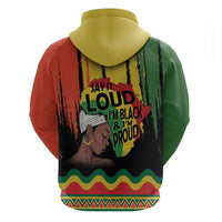 Black History Dreadlocks Map Hoodie Say It Loud I’m Black and I’m Proud - Wonder Print Shop