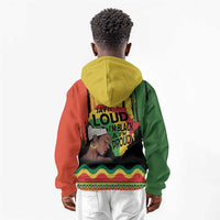 Black History Dreadlocks Map Kid Hoodie Say It Loud I’m Black and I’m Proud - Wonder Print Shop