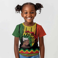 Black History Dreadlocks Map Kid T shirt Say It Loud Im Black and Im Proud LT19