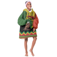 Black History Dreadlocks Map Kid Wearable Blanket Hoodie Say It Loud I’m Black and I’m Proud - Wonder Print Shop