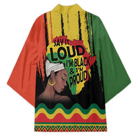 Black History Dreadlocks Map Kimono Say It Loud I’m Black and I’m Proud - Wonder Print Shop