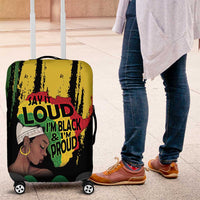 Black History Dreadlocks Map Luggage Cover Say It Loud I’m Black and I’m Proud - Wonder Print Shop