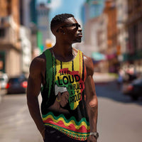 Black History Dreadlocks Map Men Tank Top Say It Loud I’m Black and I’m Proud - Wonder Print Shop