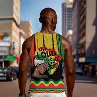 Black History Dreadlocks Map Men Tank Top Say It Loud I’m Black and I’m Proud - Wonder Print Shop