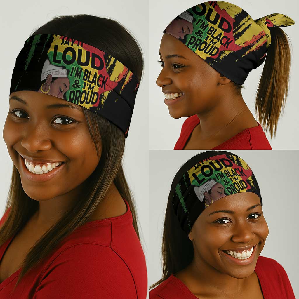 Black History Dreadlocks Map Neck Gaiter Say It Loud I’m Black and I’m Proud - Wonder Print Shop
