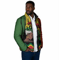 Black History Dreadlocks Map Padded Jacket Say It Loud I’m Black and I’m Proud - Wonder Print Shop
