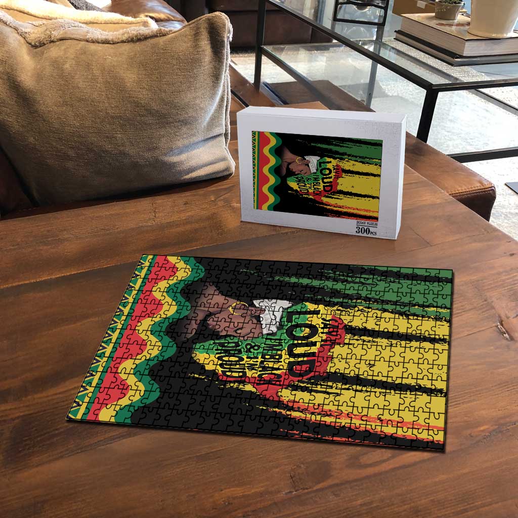 Black History Dreadlocks Map Puzzle Say It Loud I’m Black and I’m Proud - Wonder Print Shop