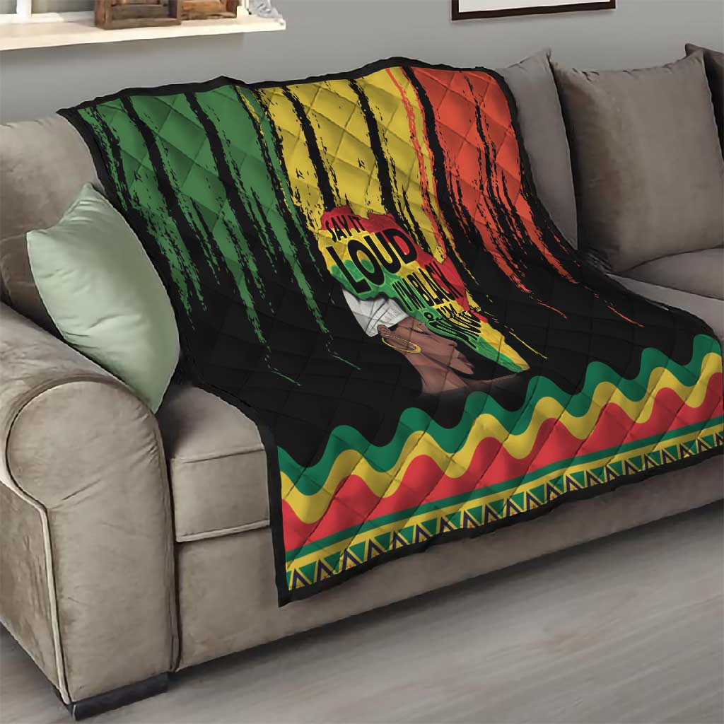 Black History Dreadlocks Map Quilt Say It Loud I’m Black and I’m Proud - Wonder Print Shop