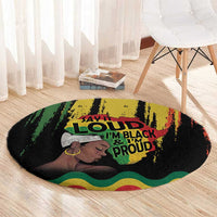 Black History Dreadlocks Map Round Carpet Say It Loud I’m Black and I’m Proud - Wonder Print Shop