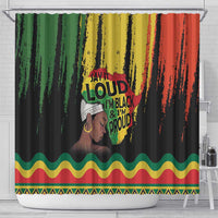 Black History Dreadlocks Map Shower Curtain Say It Loud I’m Black and I’m Proud - Wonder Print Shop