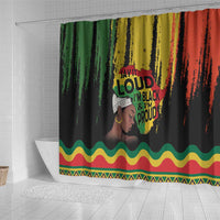 Black History Dreadlocks Map Shower Curtain Say It Loud I’m Black and I’m Proud - Wonder Print Shop