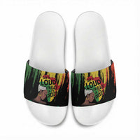 Black History Dreadlocks Map Slide Sandals Say It Loud I’m Black and I’m Proud - Wonder Print Shop