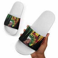 Black History Dreadlocks Map Slide Sandals Say It Loud I’m Black and I’m Proud - Wonder Print Shop
