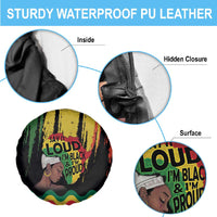 Black History Dreadlocks Map Spare Tire Cover Say It Loud I’m Black and I’m Proud - Wonder Print Shop