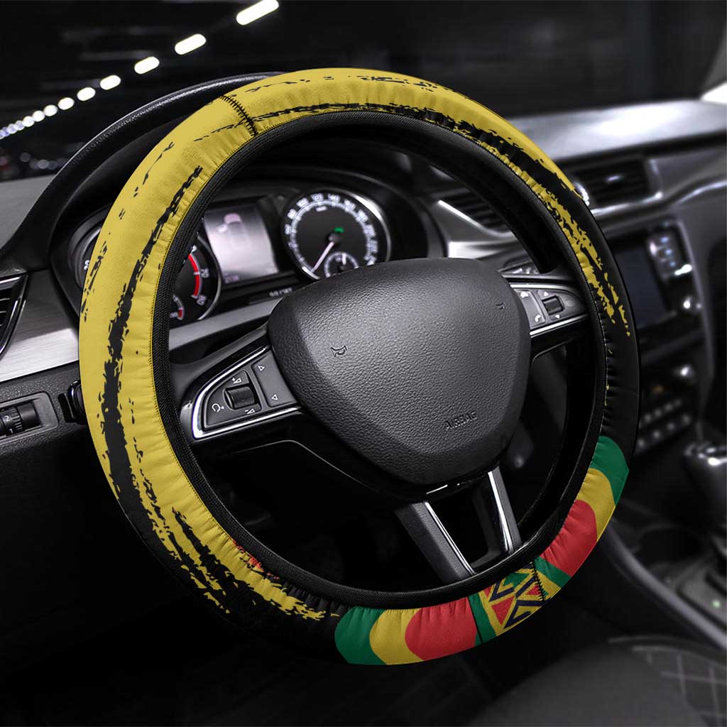 Black History Dreadlocks Map Steering Wheel Cover Say It Loud I’m Black and I’m Proud - Wonder Print Shop