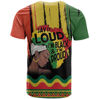 Black History Dreadlocks Map T shirt Say It Loud Im Black and Im Proud LT19