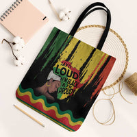 Black History Dreadlocks Map Tote Bag Say It Loud I’m Black and I’m Proud - Wonder Print Shop
