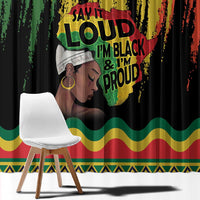 Black History Dreadlocks Map Window Curtain Say It Loud I’m Black and I’m Proud - Wonder Print Shop