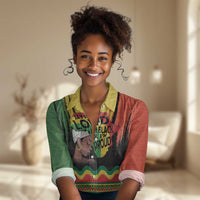 Black History Dreadlocks Map Women Casual Shirt Say It Loud I’m Black and I’m Proud - Wonder Print Shop