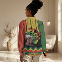 Black History Dreadlocks Map Women Casual Shirt Say It Loud I’m Black and I’m Proud - Wonder Print Shop