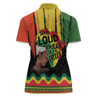 Black History Dreadlocks Map Women Polo Shirt Say It Loud Im Black and Im Proud LT19