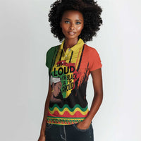 Black History Dreadlocks Map Women Polo Shirt Say It Loud Im Black and Im Proud LT19