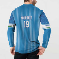 Custom World Football 2026 Uzbekistan Button Sweatshirt Uzbek Ikat Pattern with Humo Bird - Wonder Print Shop