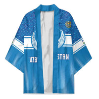 Custom World Football 2026 Uzbekistan Kimono Uzbek Ikat Pattern with Humo Bird - Wonder Print Shop