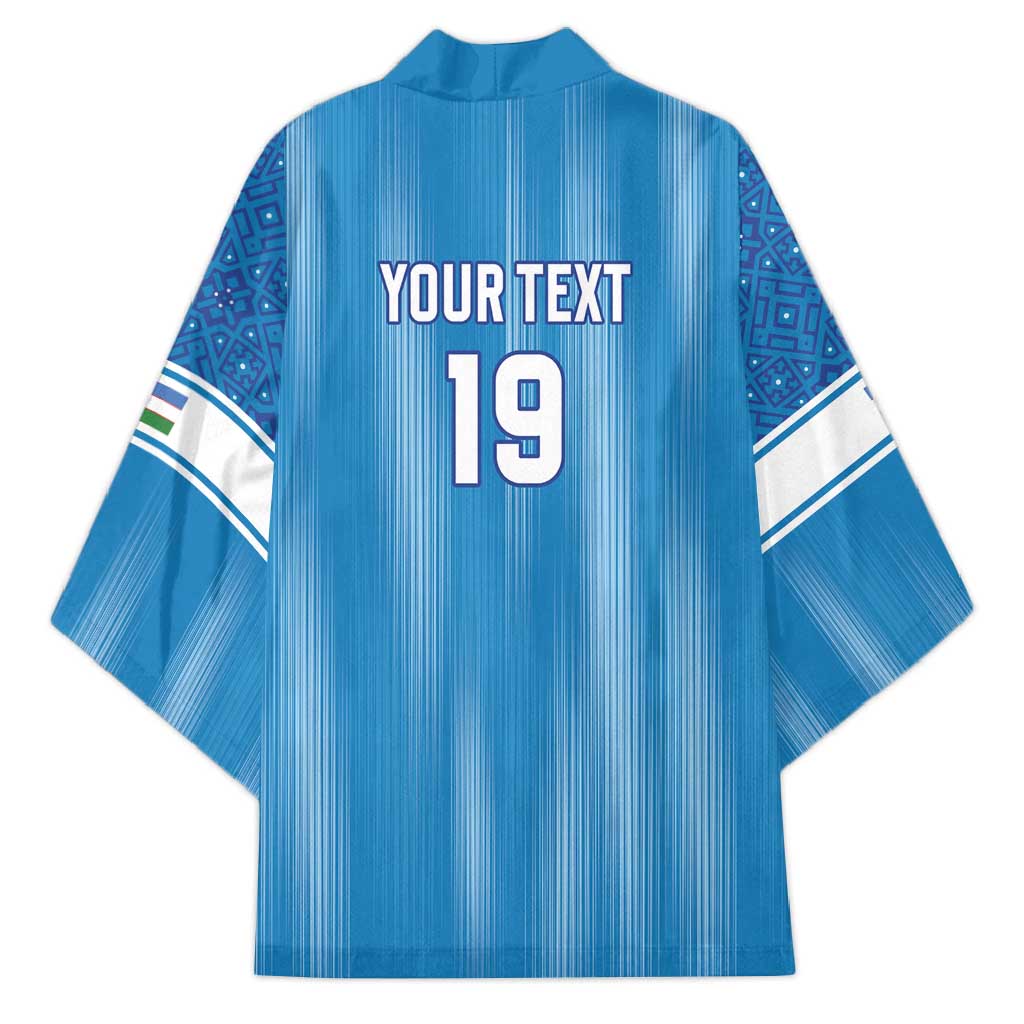 Custom World Football 2026 Uzbekistan Kimono Uzbek Ikat Pattern with Humo Bird - Wonder Print Shop