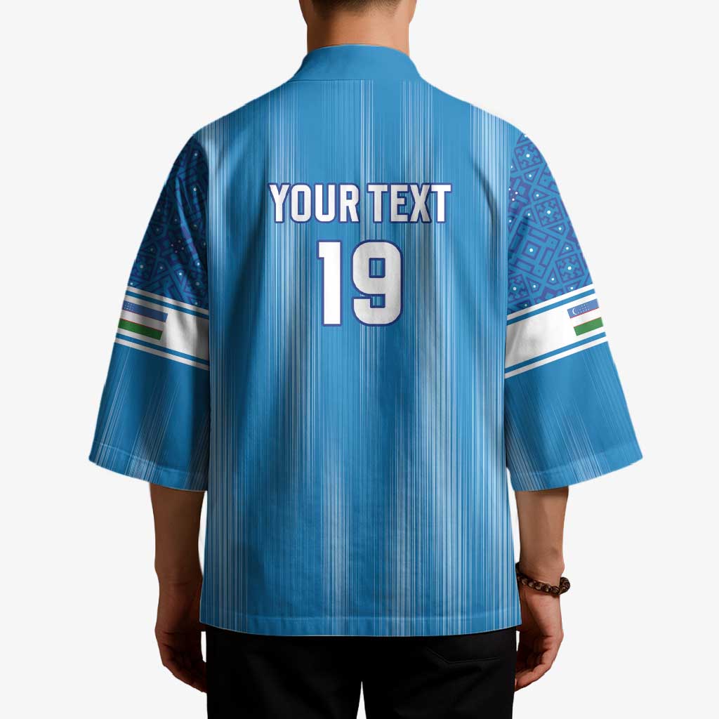 Custom World Football 2026 Uzbekistan Kimono Uzbek Ikat Pattern with Humo Bird - Wonder Print Shop