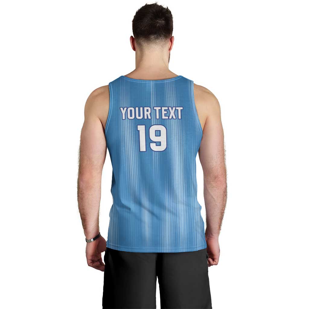 Custom World Football 2026 Uzbekistan Men Tank Top Uzbek Ikat Pattern with Humo Bird - Wonder Print Shop