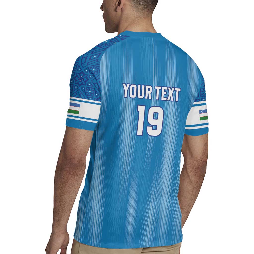 Custom World Football 2026 Uzbekistan Rugby Jersey Uzbek Ikat Pattern with Humo Bird - Wonder Print Shop