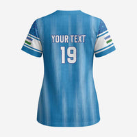 Custom World Football 2026 Uzbekistan Scrub Top Uzbek Ikat Pattern with Humo Bird - Wonder Print Shop