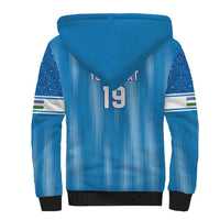 Custom World Football 2026 Uzbekistan Sherpa Hoodie Uzbek Ikat Pattern with Humo Bird - Wonder Print Shop