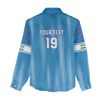 Custom World Football 2026 Uzbekistan Women Casual Shirt Uzbek Ikat Pattern with Humo Bird - Wonder Print Shop