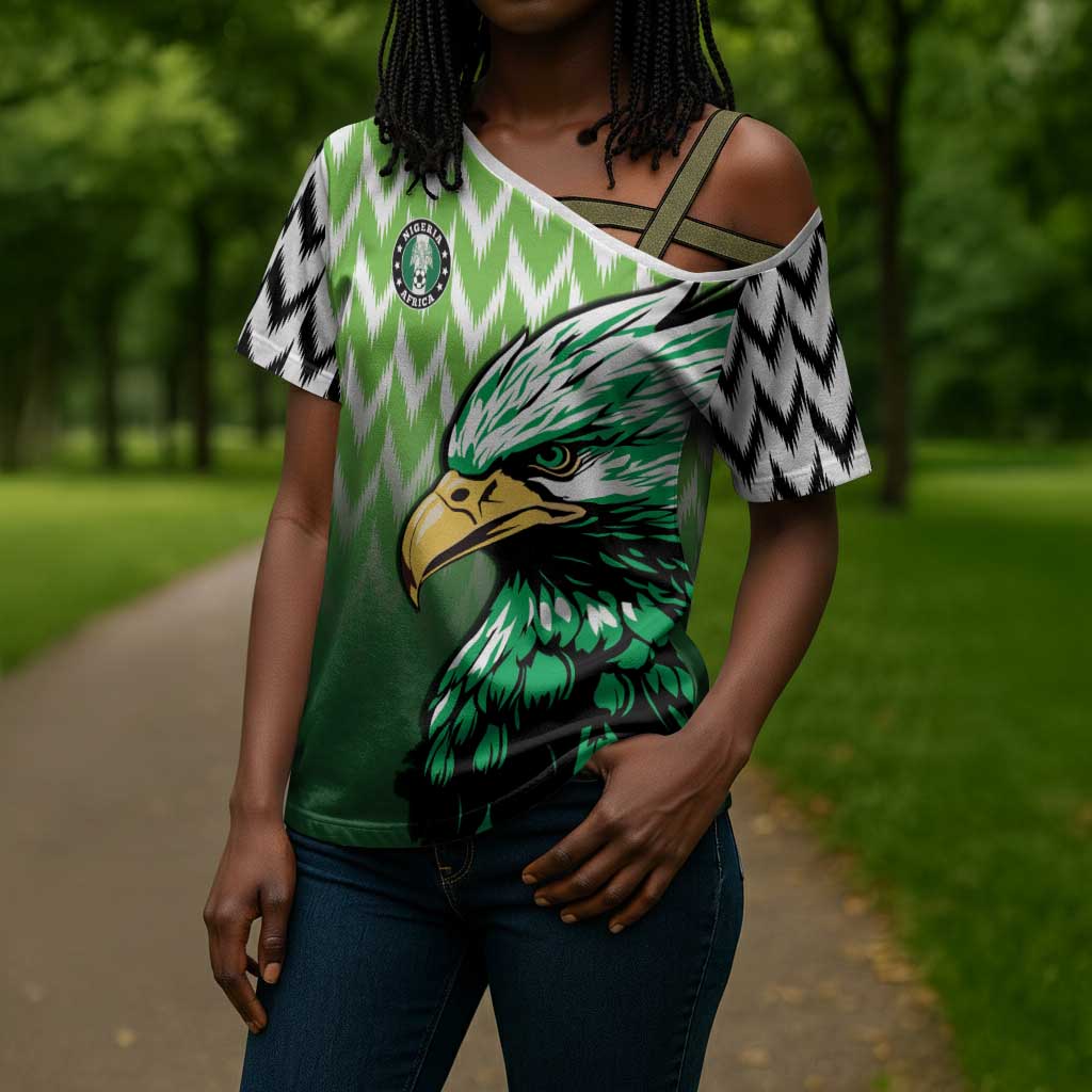 Custom Nigeria Football Cross Shoulder Shirt The Super Eagles Rise