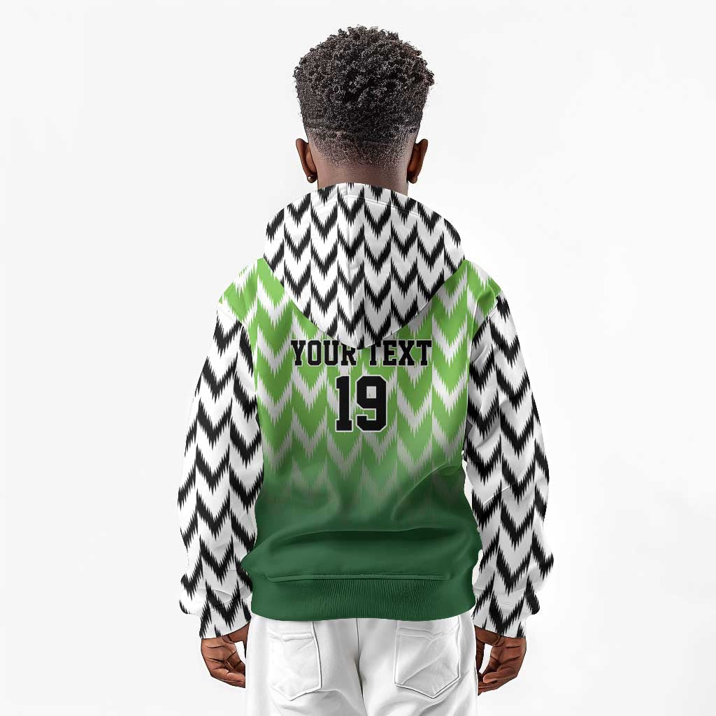 Custom Nigeria Football Kid Hoodie The Super Eagles Rise