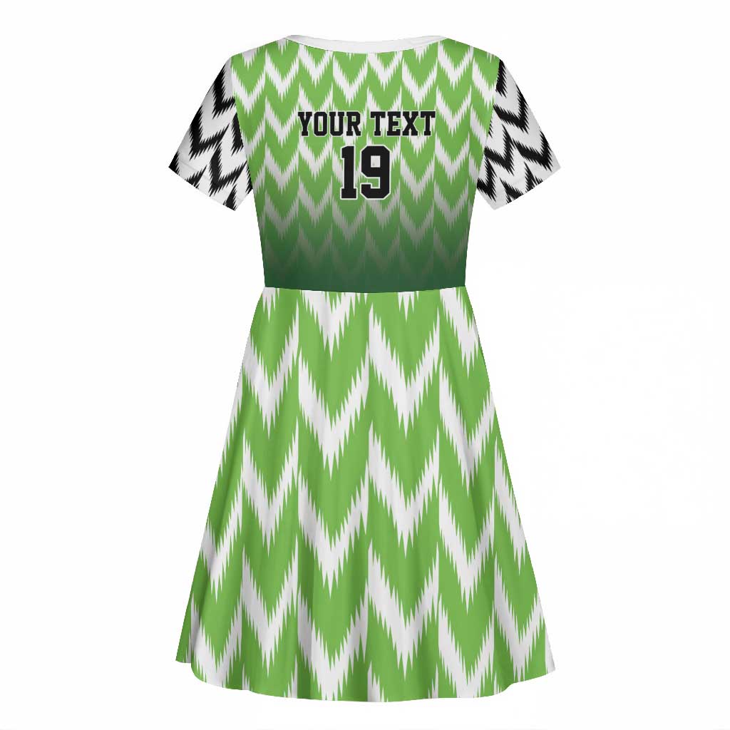 Custom Nigeria Football Kid Short Sleeve Dress The Super Eagles Rise