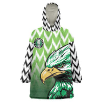 Custom Nigeria Football Kid Wearable Blanket Hoodie The Super Eagles Rise