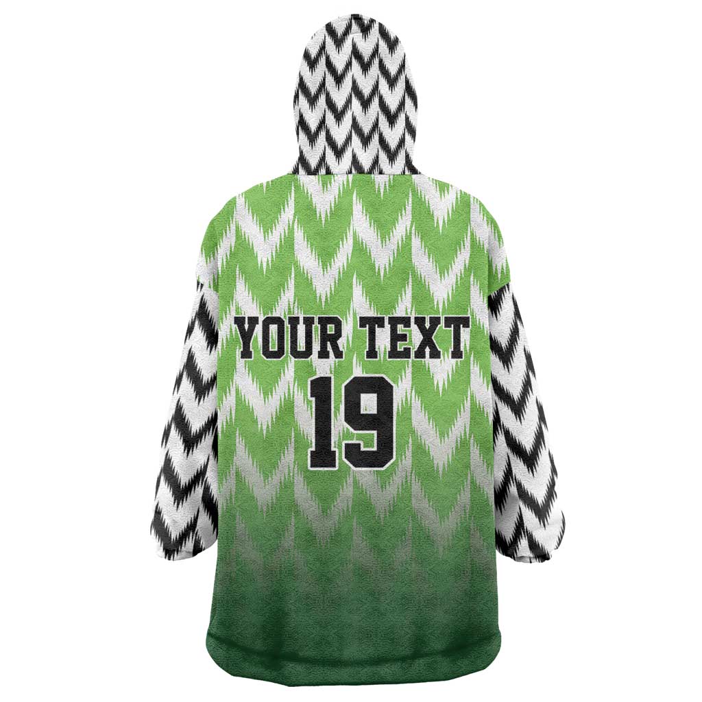 Custom Nigeria Football Kid Wearable Blanket Hoodie The Super Eagles Rise
