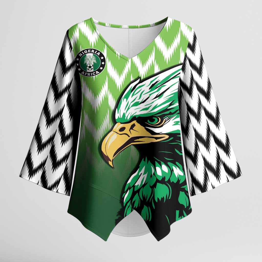 Custom Nigeria Football Kimono Sleeve Blouse The Super Eagles Rise