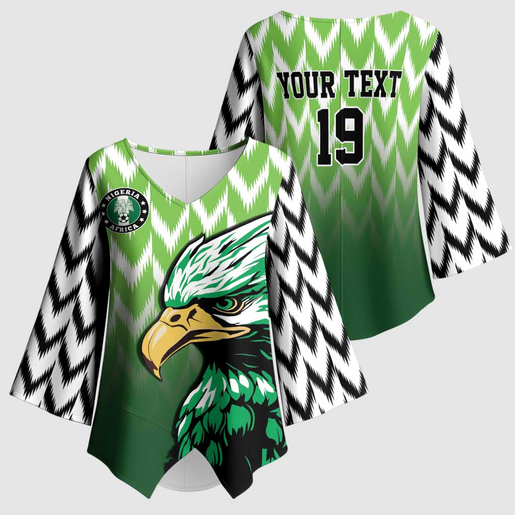 Custom Nigeria Football Kimono Sleeve Blouse The Super Eagles Rise