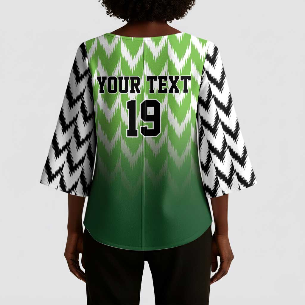 Custom Nigeria Football Kimono Sleeve Blouse The Super Eagles Rise